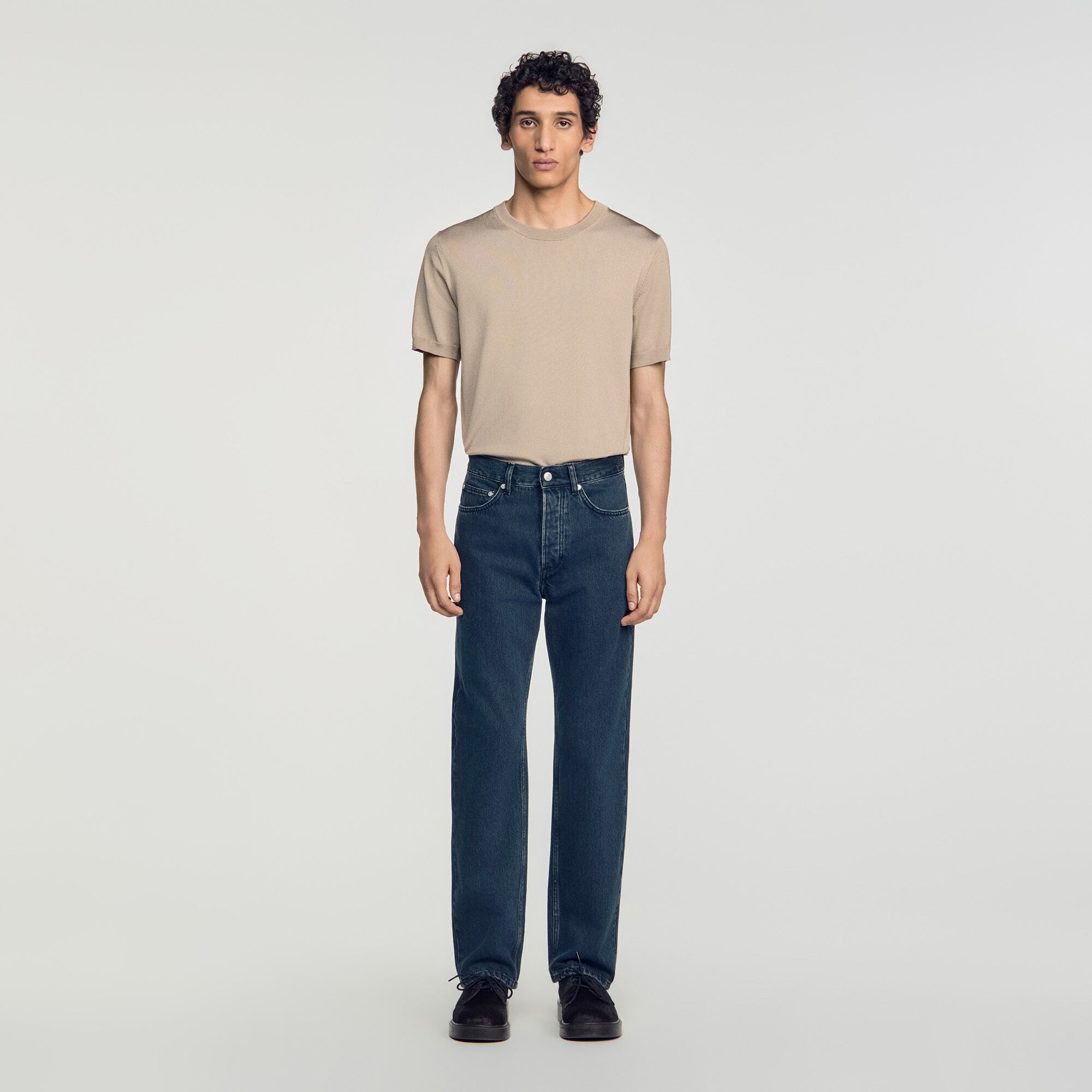 Regular faded jeans