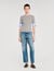 Sweater with contrast short sleeves