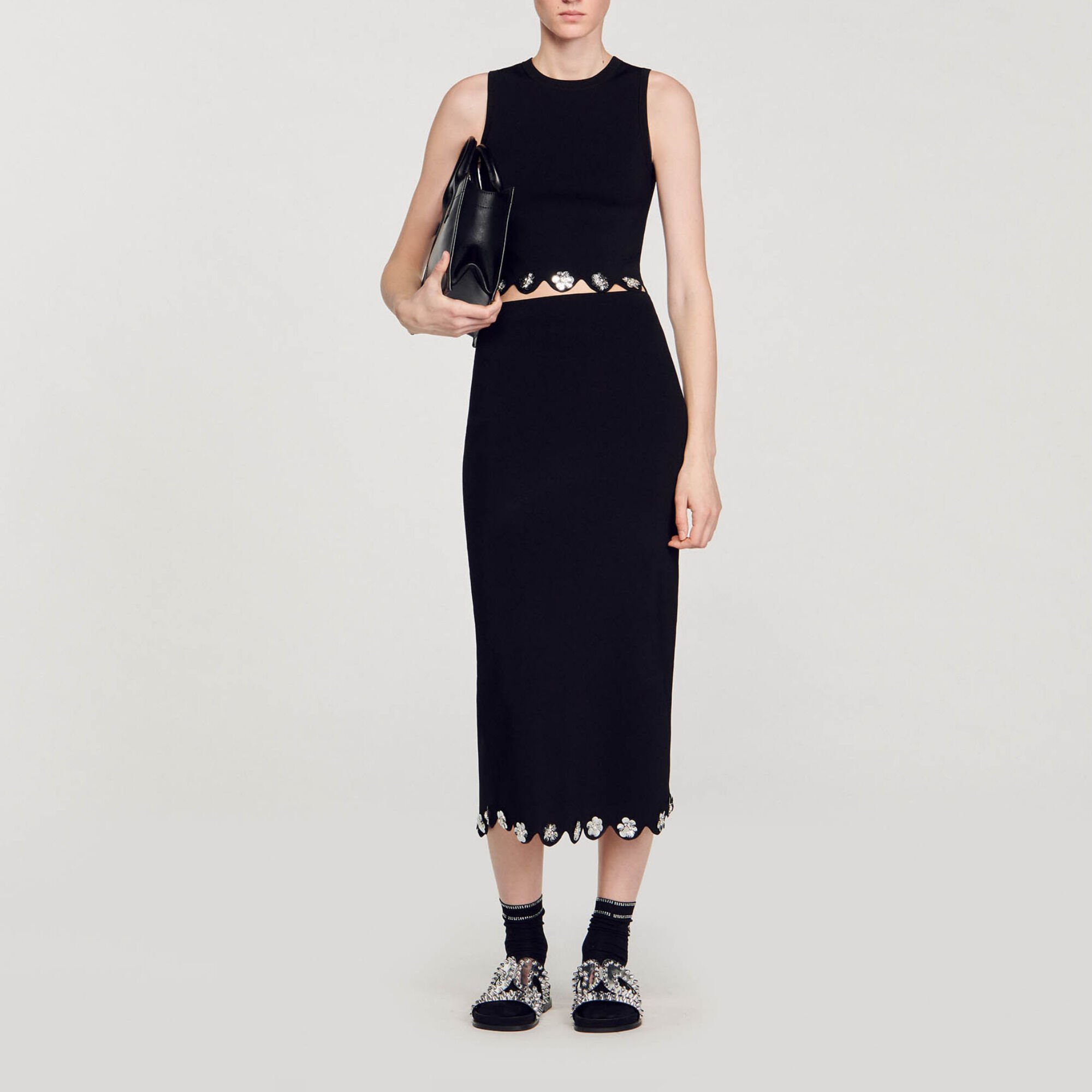 Long knit skirt