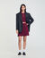Short pleated knit skirt