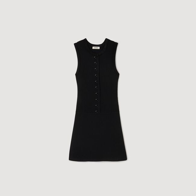 Mini ribbed knit dress