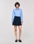 Mini striped pleated skirt