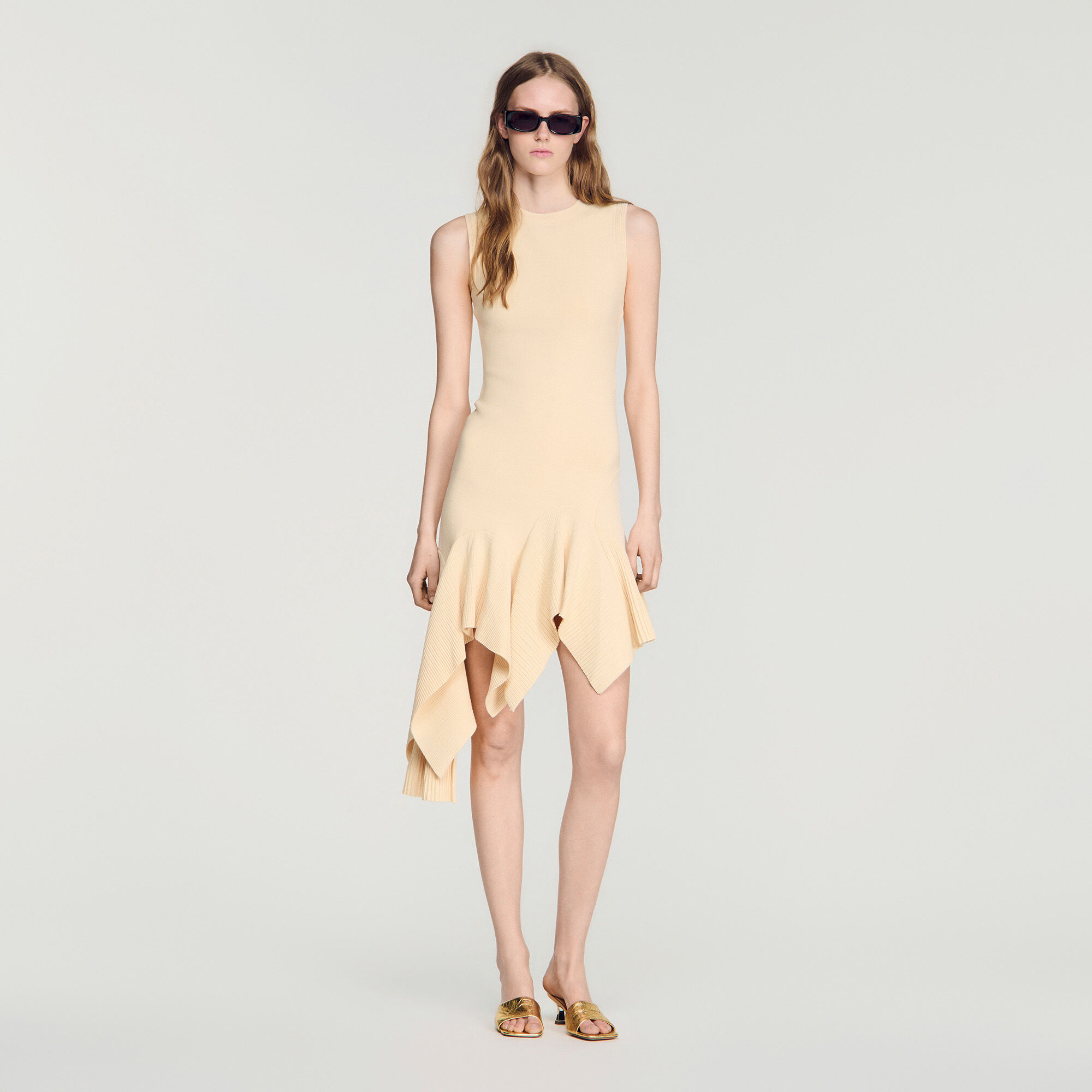 Asymmetric knit dress