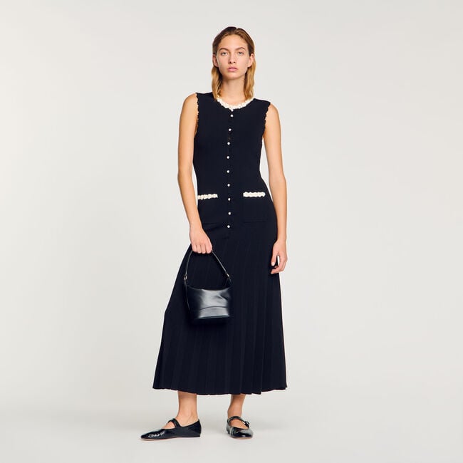 Long dress with crochet detailing