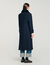 Long coat with removable fur collar