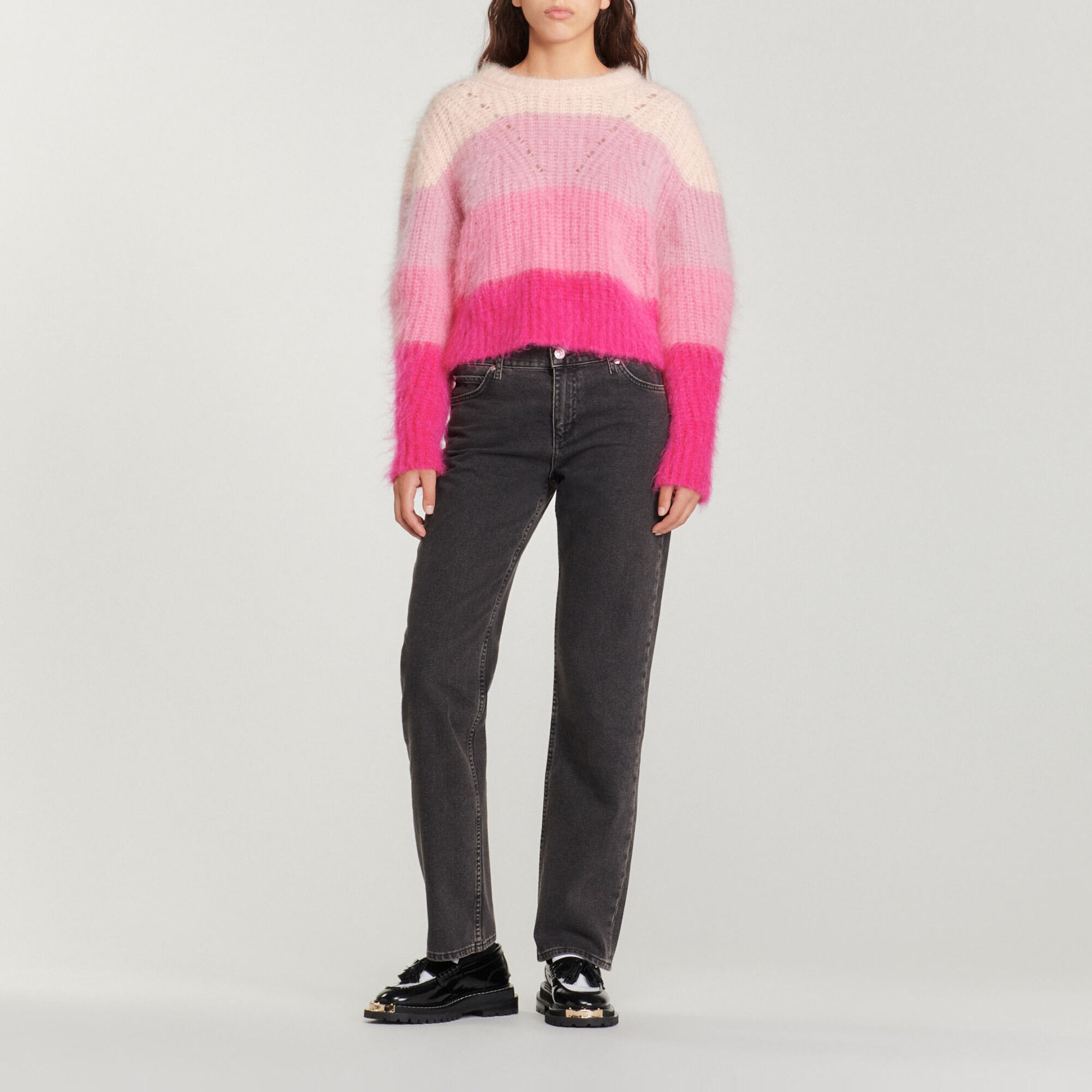 Sandro pink sweater cheap