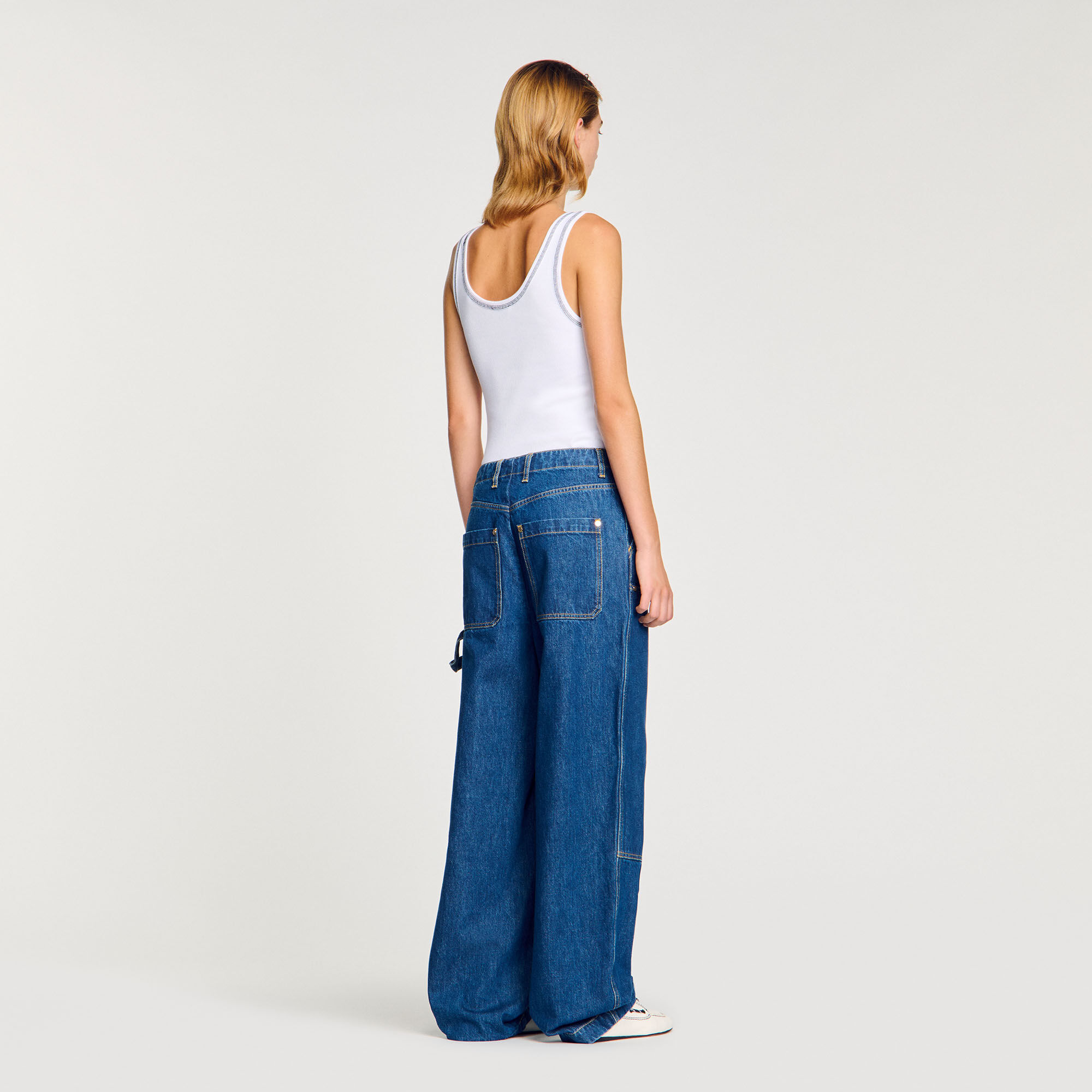 Carpenter jeans blue For Women | Sandro Paris