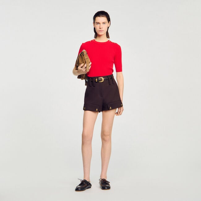 Argyle polo-neck sweater