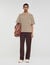 Rope jacquard cardigan shirt
