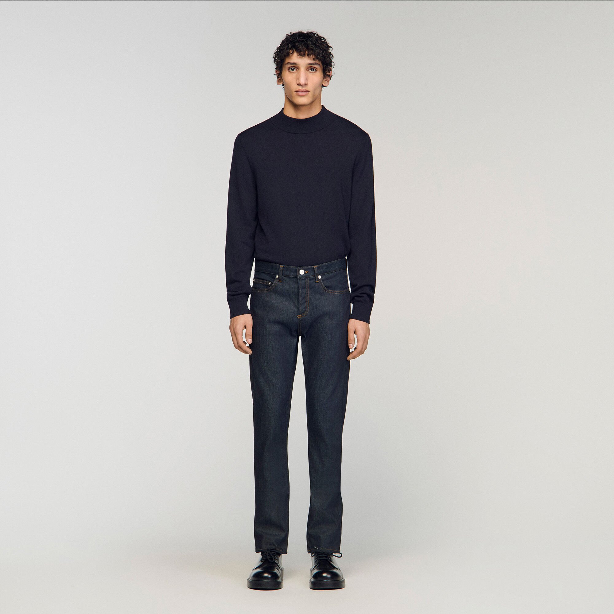 Slim fit raw jeans