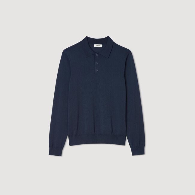 Ribbed polo shirt