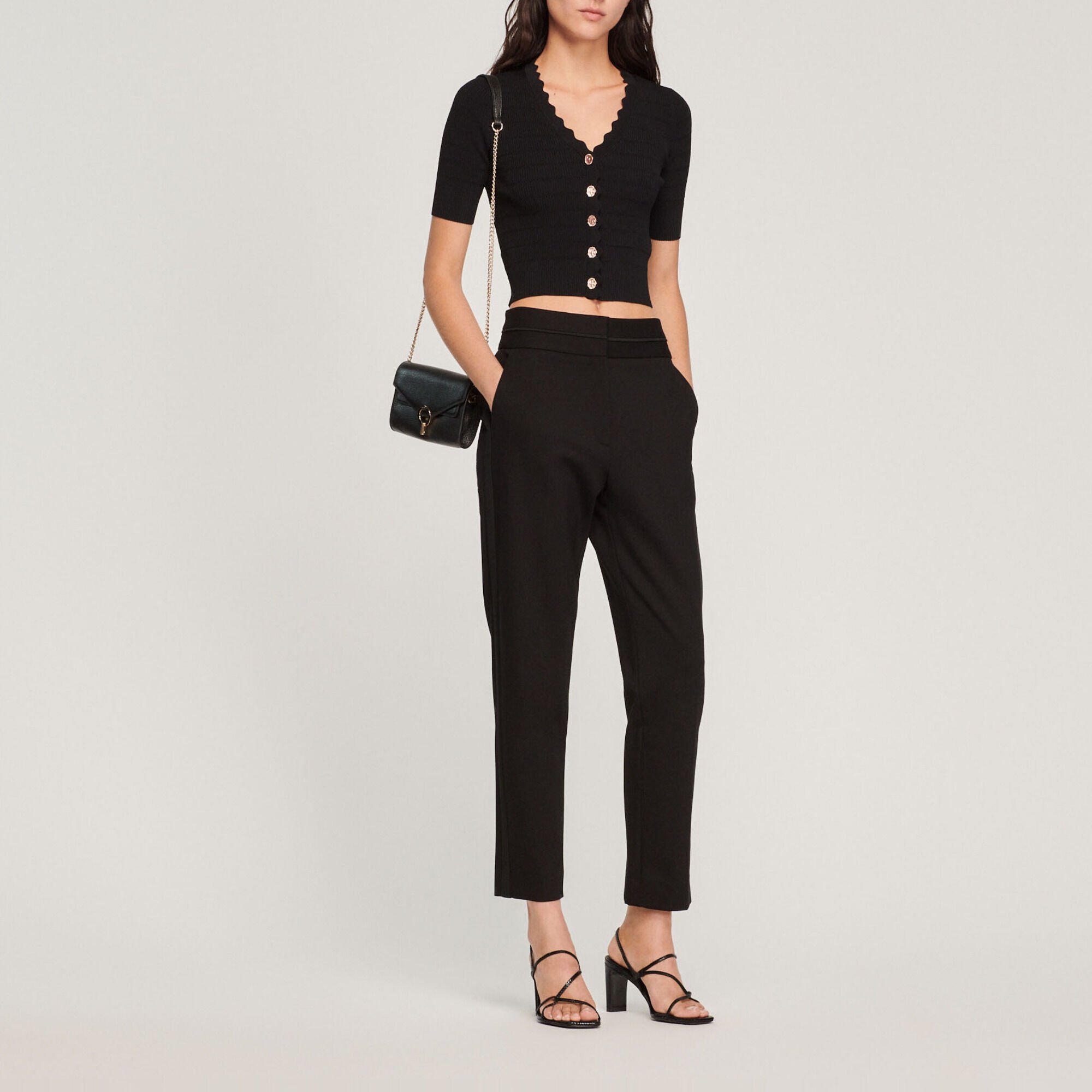 High-waisted classic pants