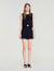 High-waisted wool shorts