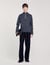 Wool sweater with zipped collar