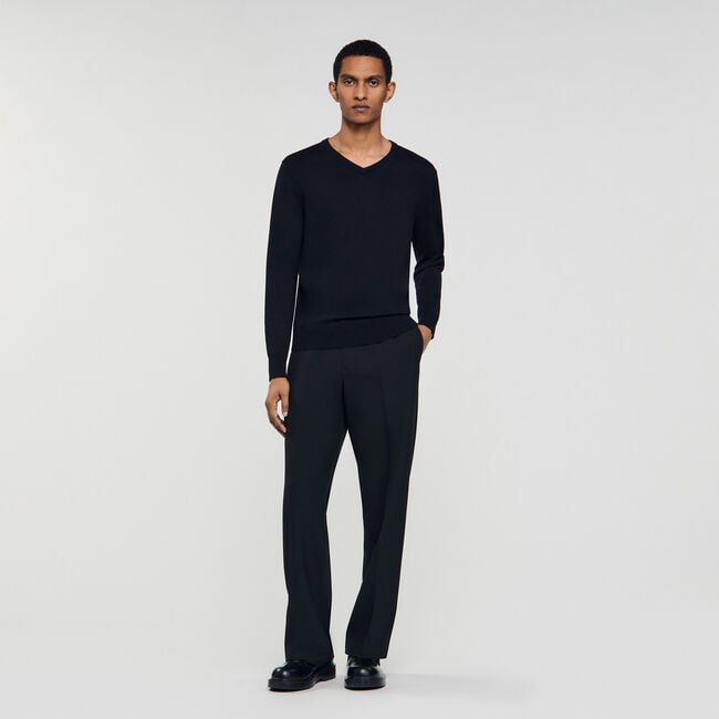 V-neck wool sweater