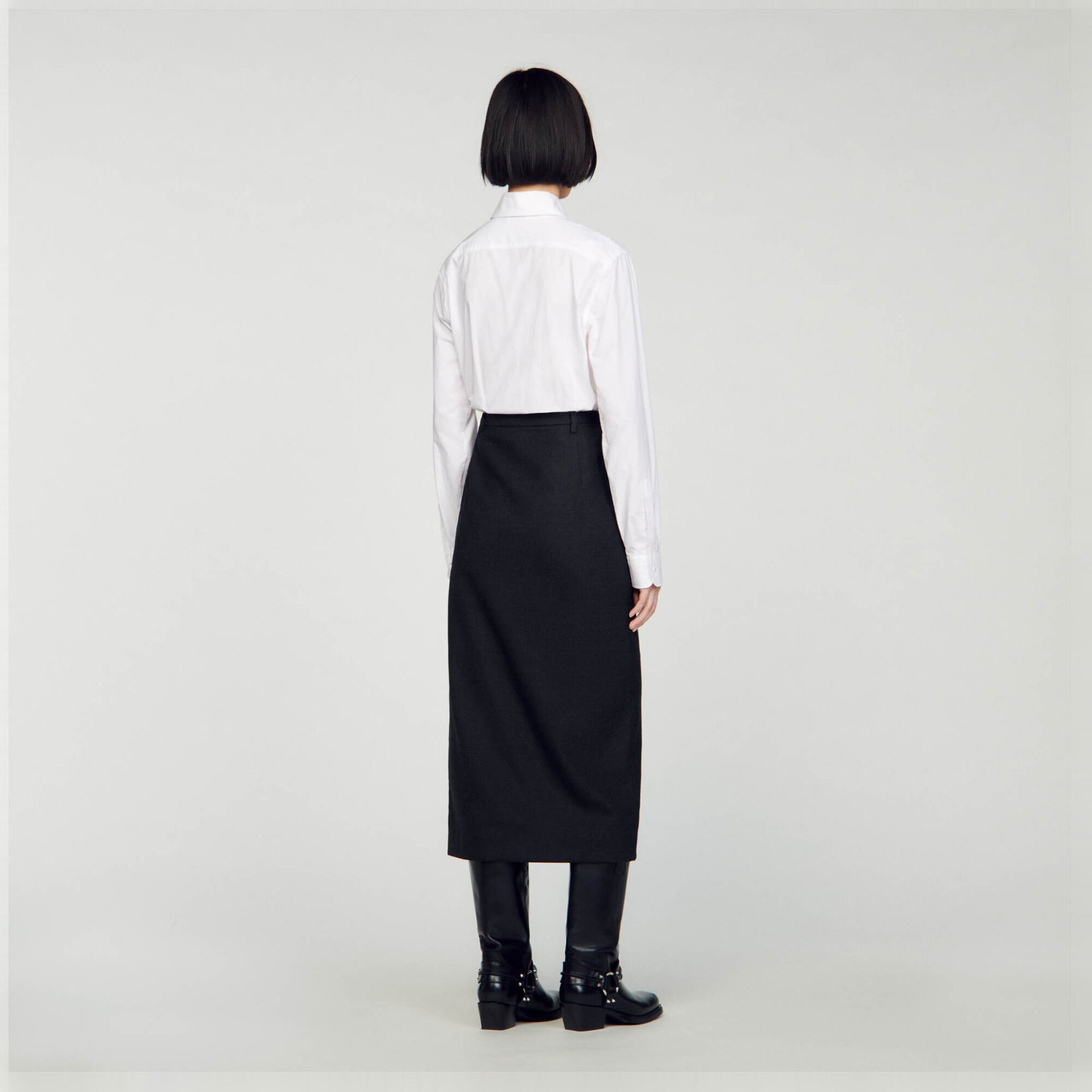 Western buckled pencil skirt