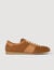 Leather and suede low-top sneakers