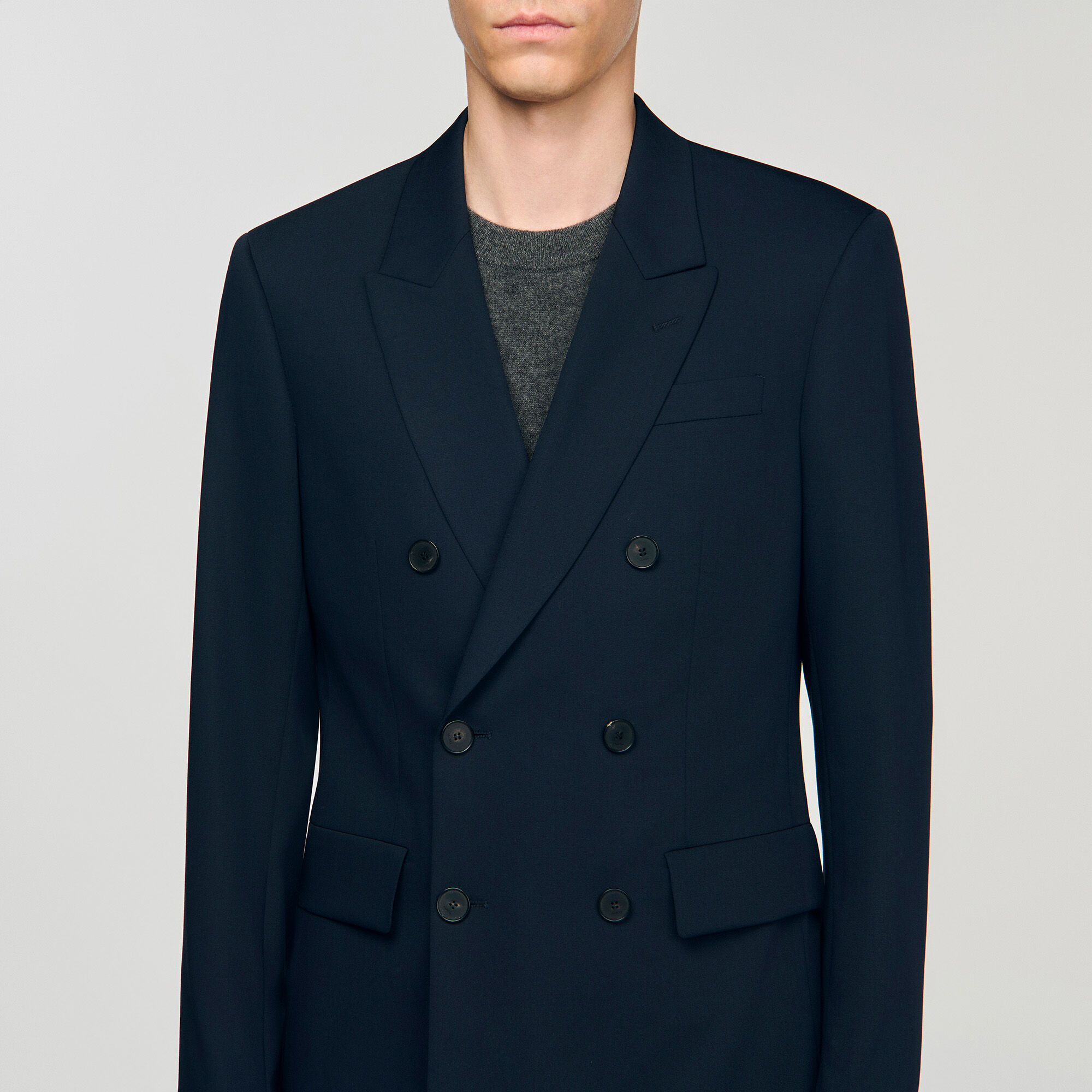 Double-breasted suit jacket