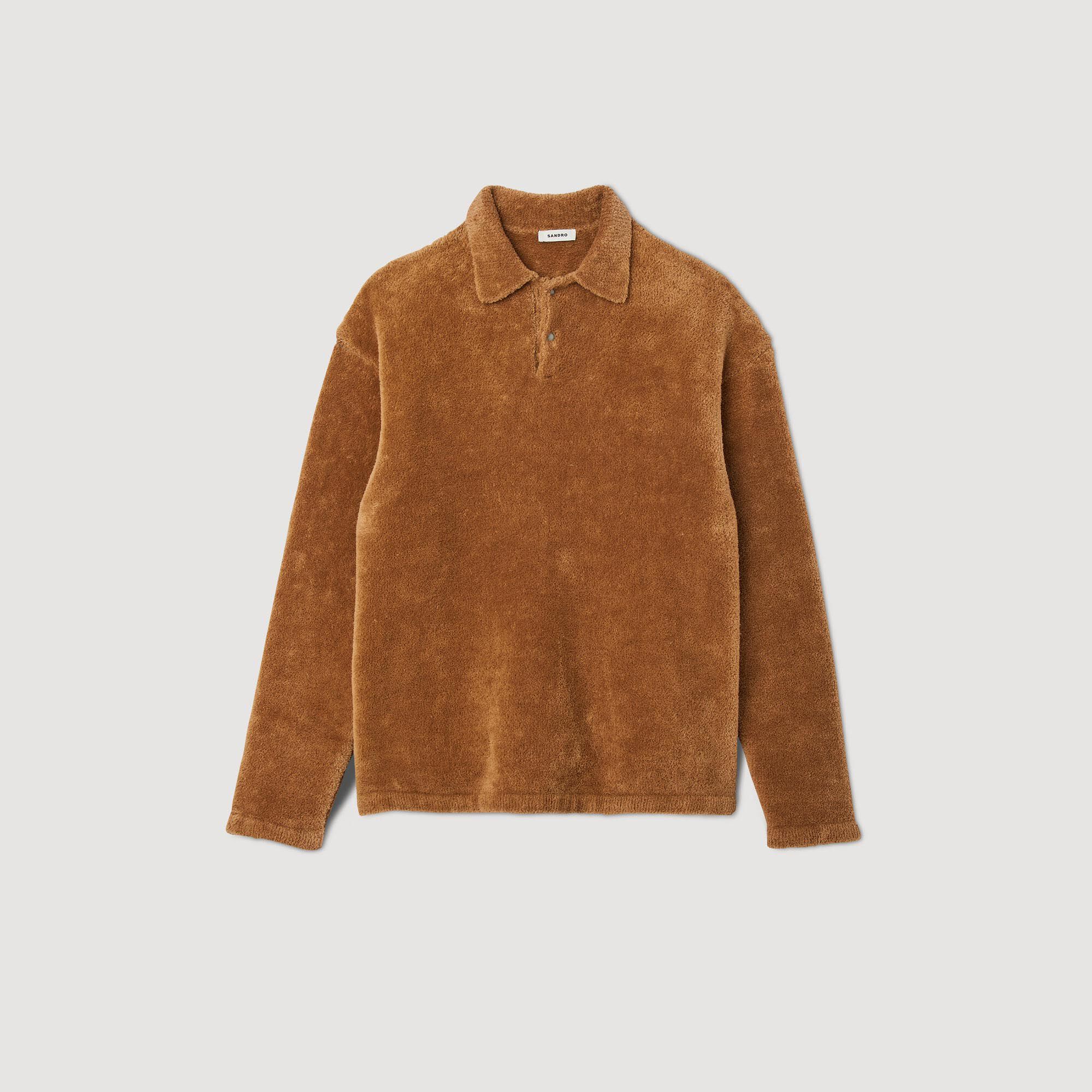 Terry knit polo shirt