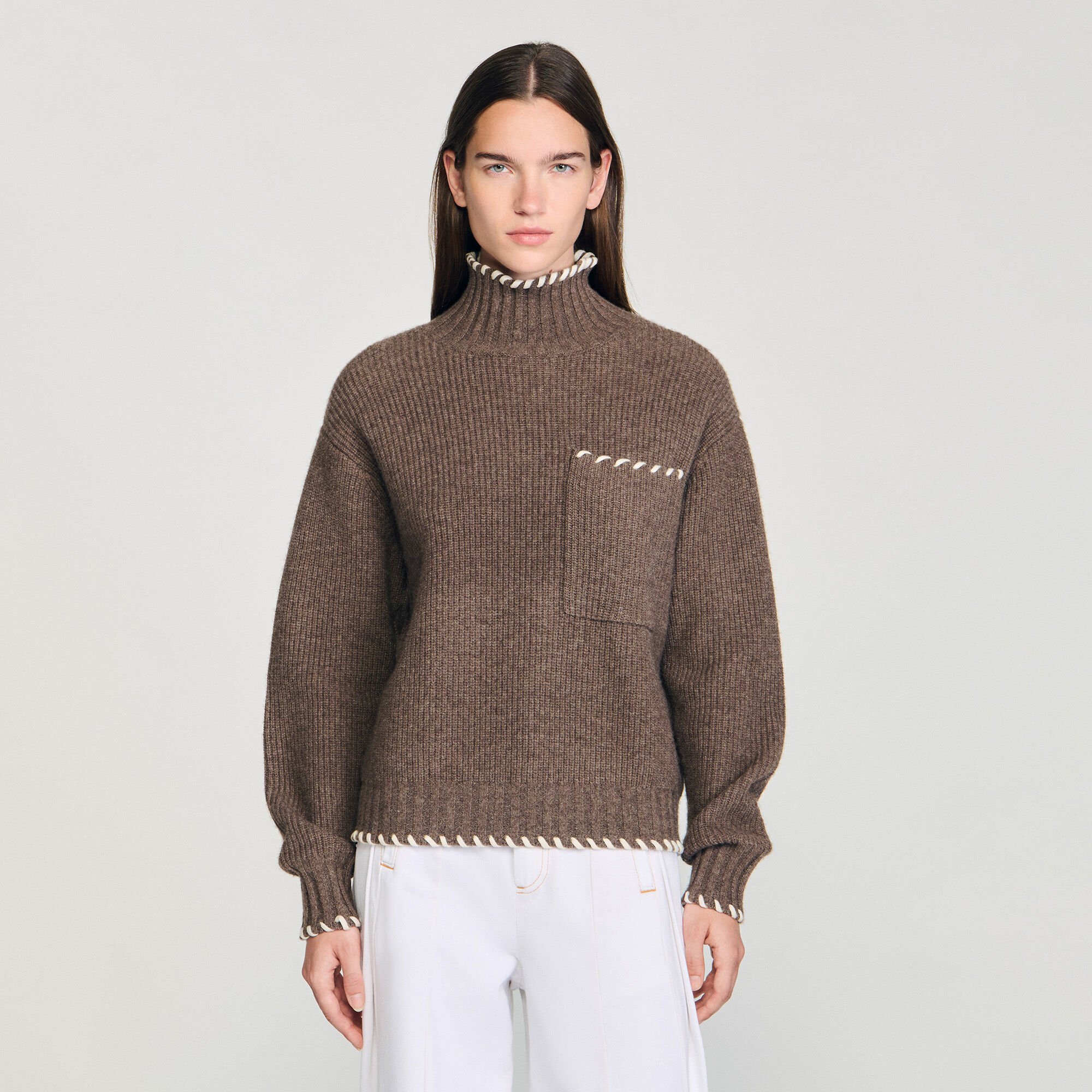 Oversized turtleneck sweater