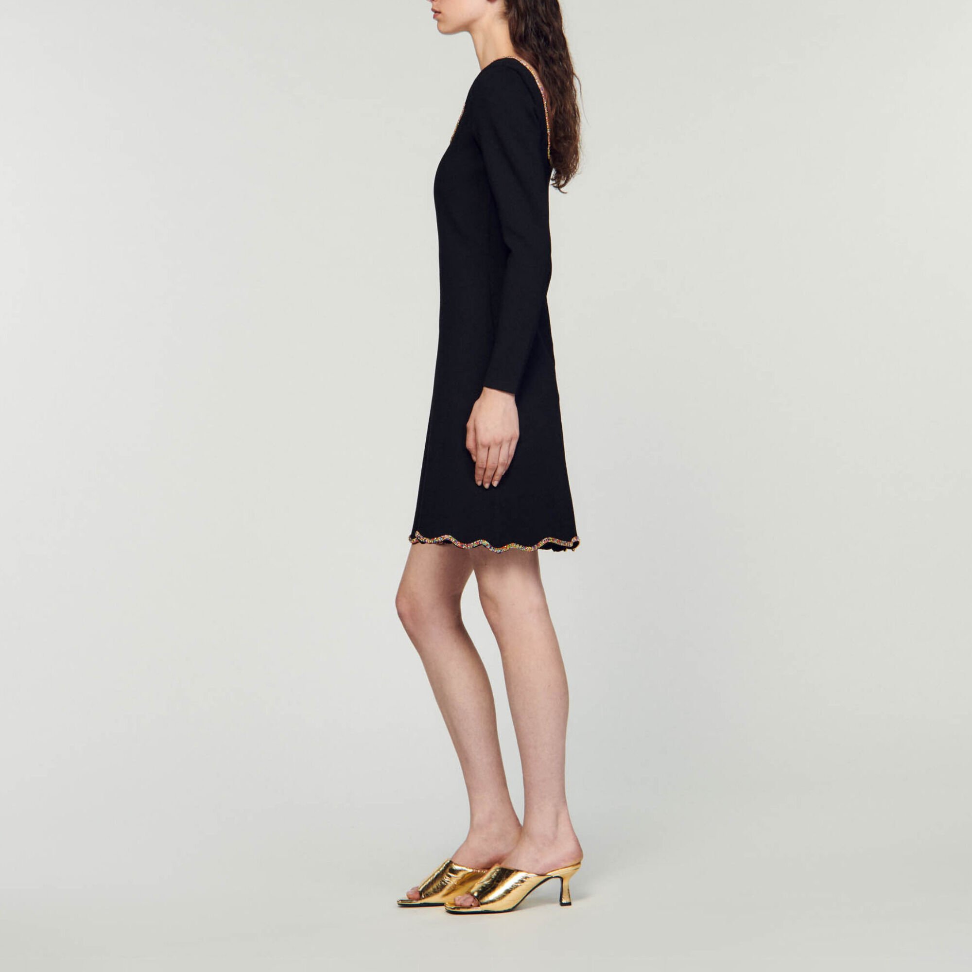Short velvet dress