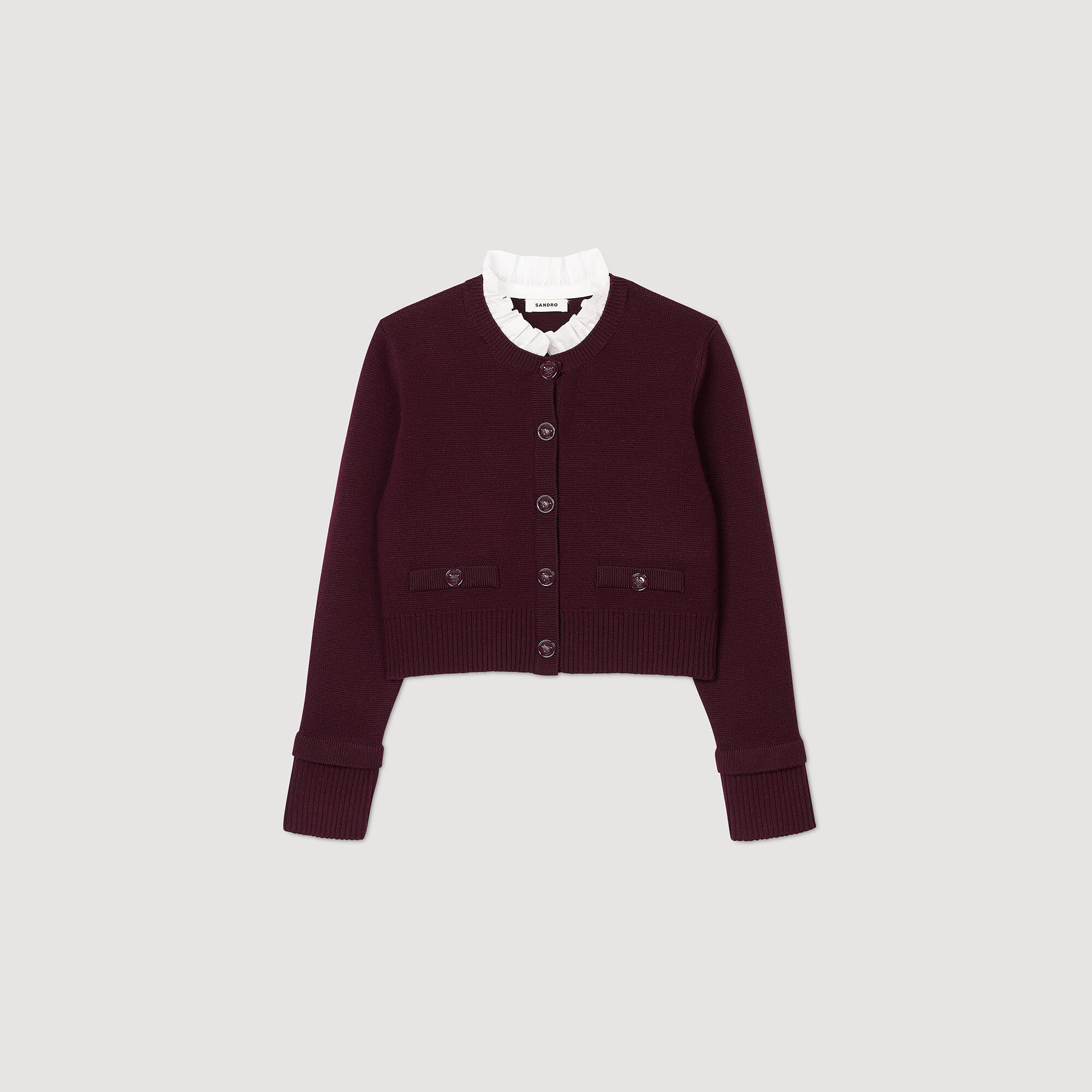 Sandro サンドロ / カシミヤ100% カーディガン ネイビー フランス製 Sandro サンドロ / カシミヤ100% カーディガン ネイビー フランス製