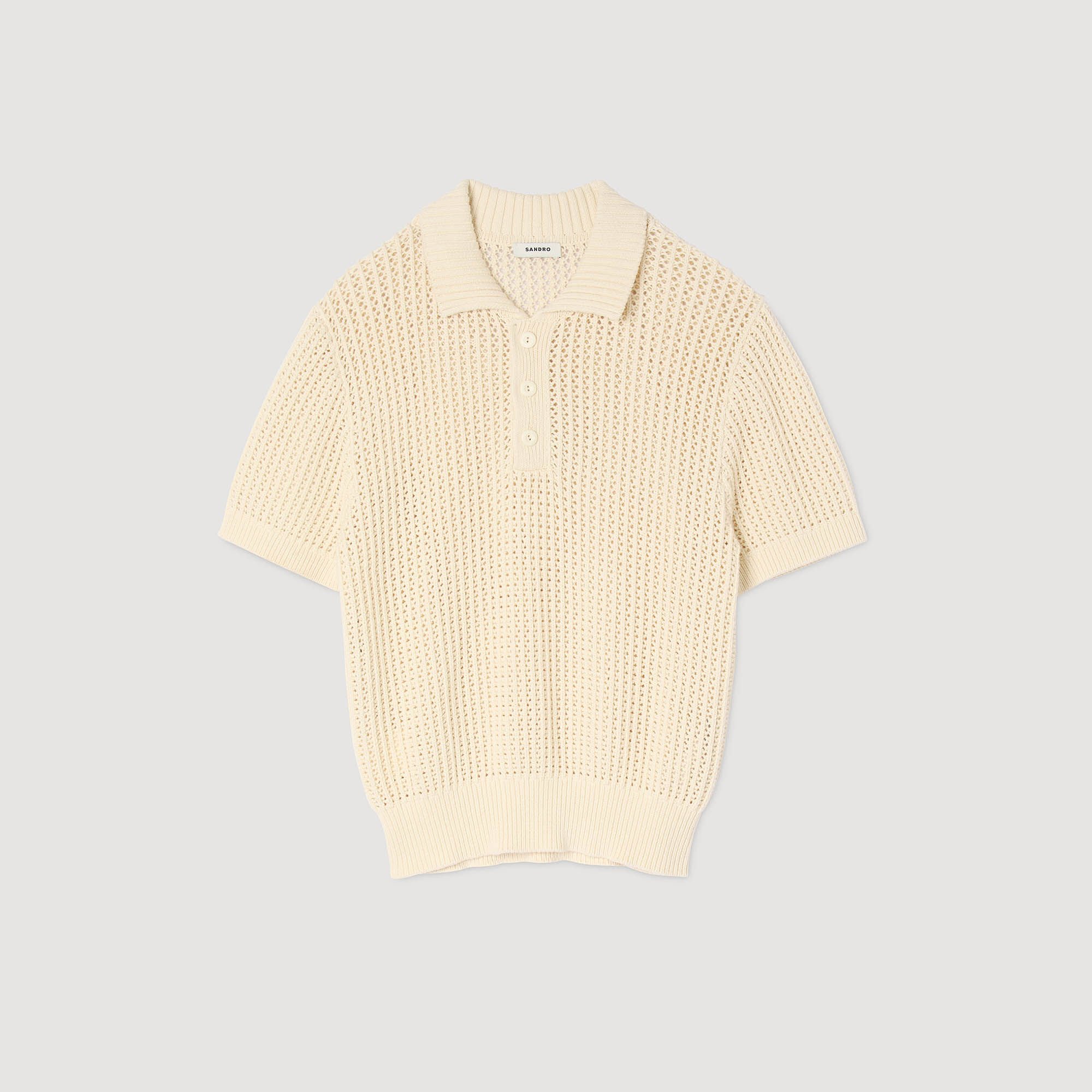 Cotton polo shirt with polo collar
