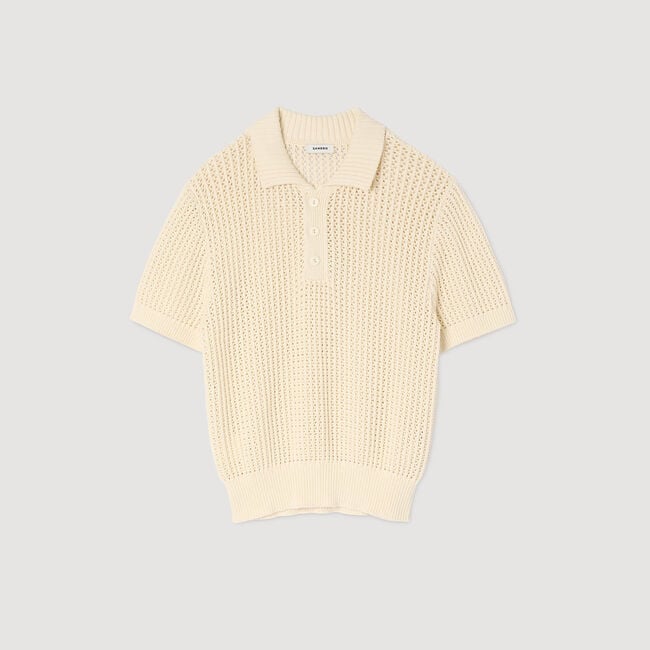 Cotton polo shirt with polo collar