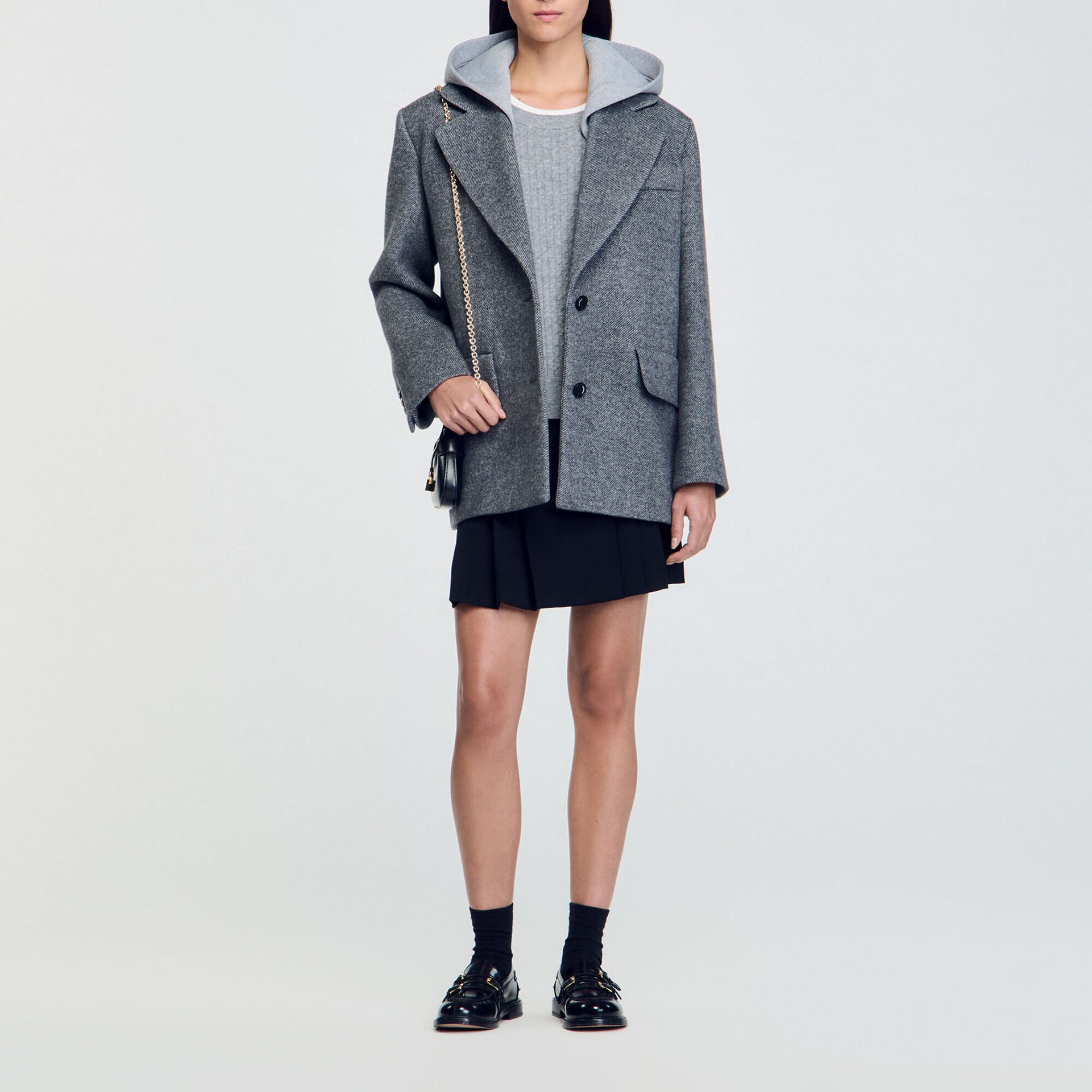 Jacket with removable hood