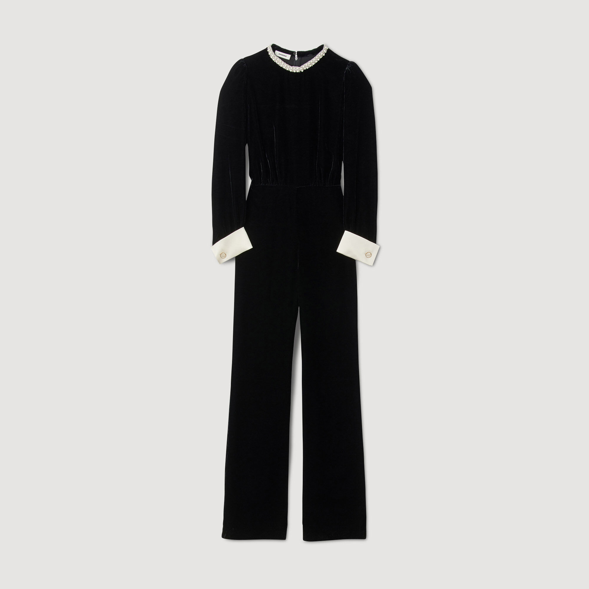 経典 black jumpsuit Velvet / Paris Sandro | Women For gray トップス