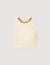 Knit crop top with necklace