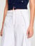 Topstitched wide-leg jeans