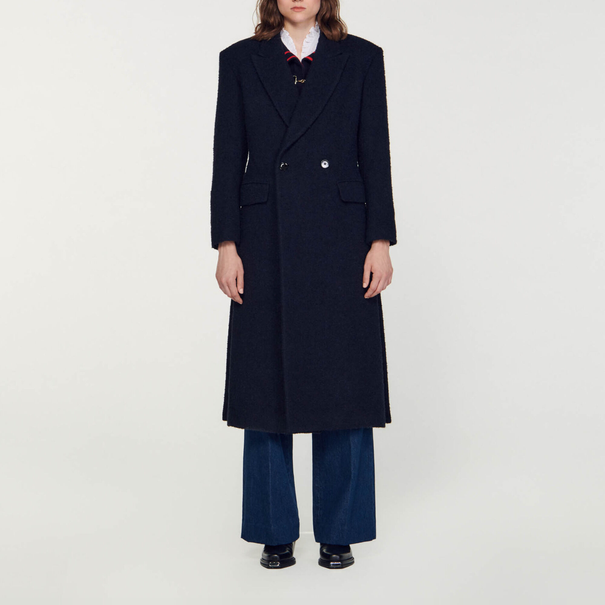 Long coat blue For Women Sandro Paris