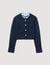 Cardigan with ruffle collar