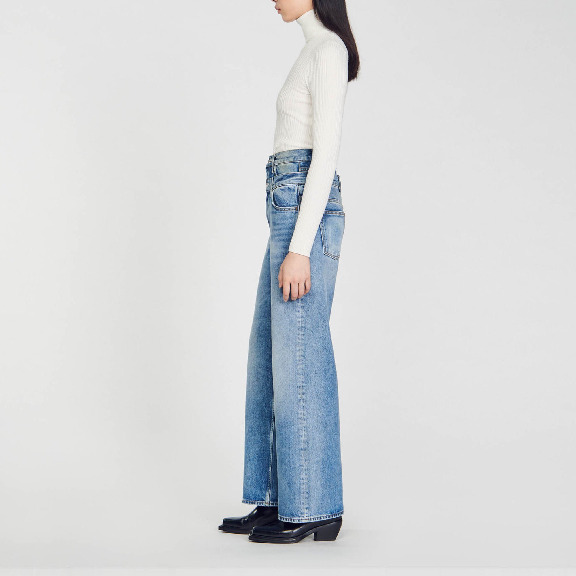 Double-belted jeans