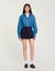 Skort with decorative belt loops