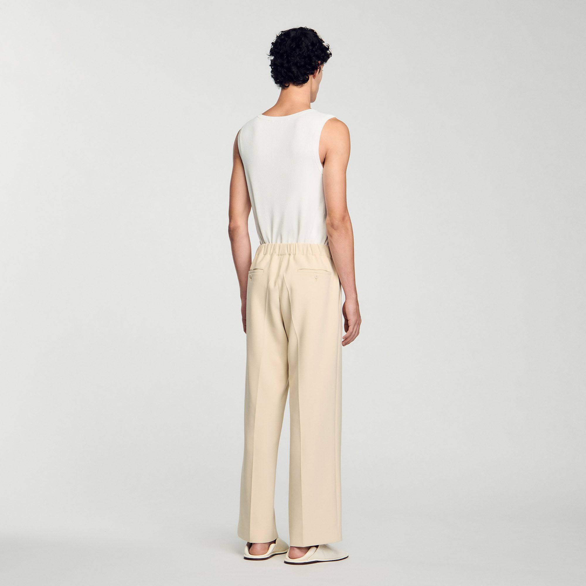 Sandro Paris ワンピース38 Fringed maxi dress white / beige For Women | Sandro Paris