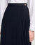 Curb chain buckle pleated skirt
