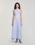 Striped maxi dress with lace
