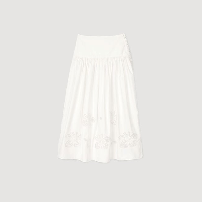 Maxi poplin skirt