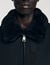 Wool aviator jacket with shearling