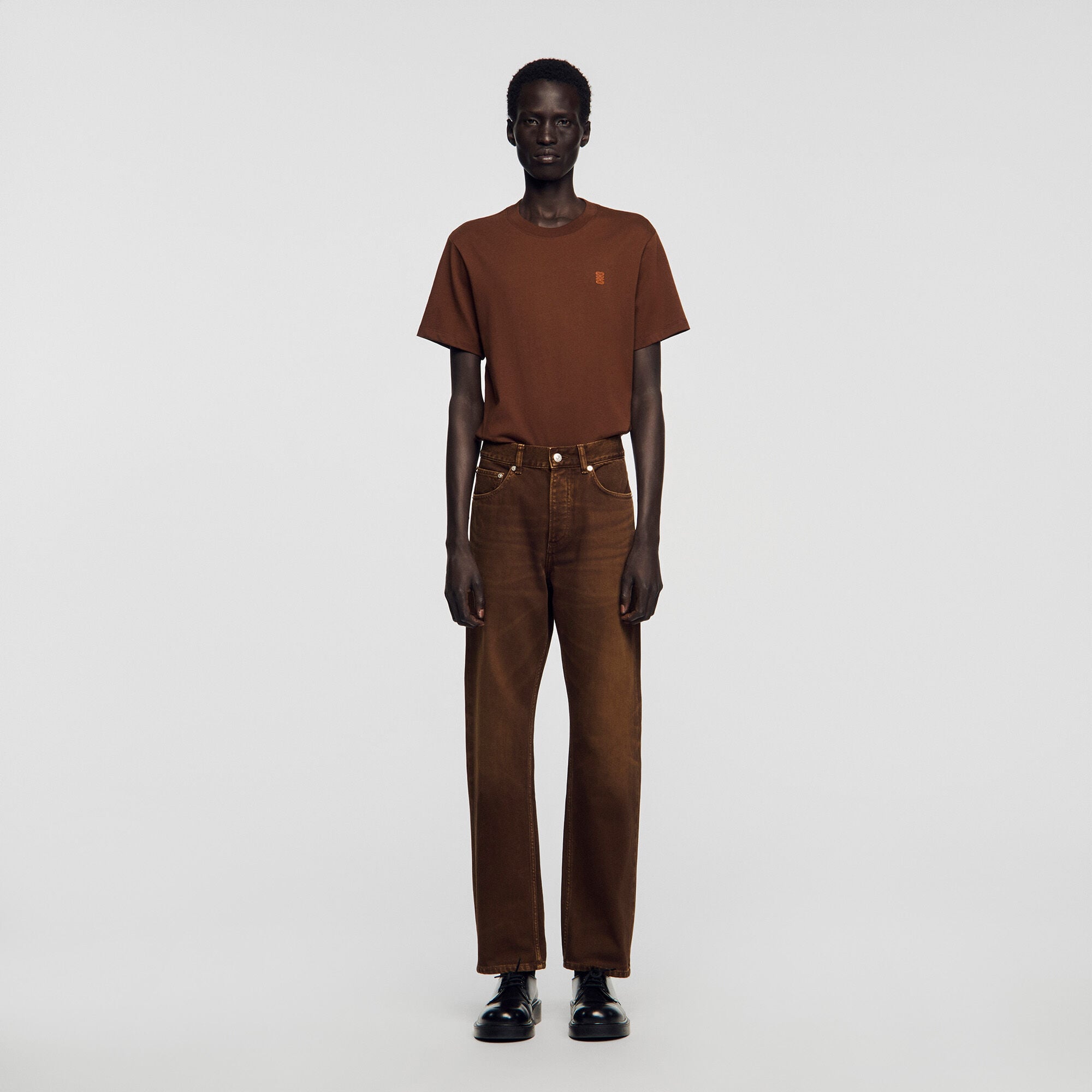Regular washed-effect jeans