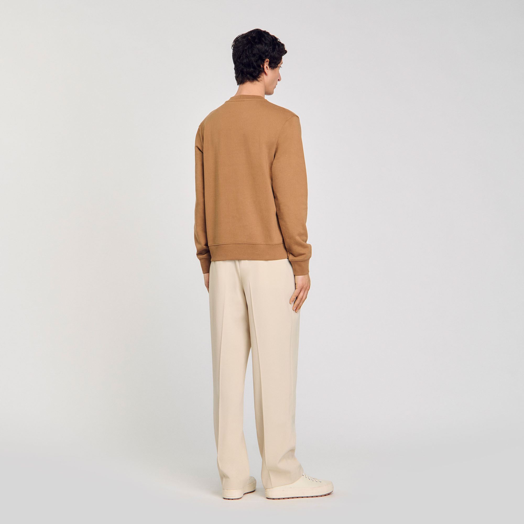 Sweatshirt with flower patch white / beige for Men | Sandro