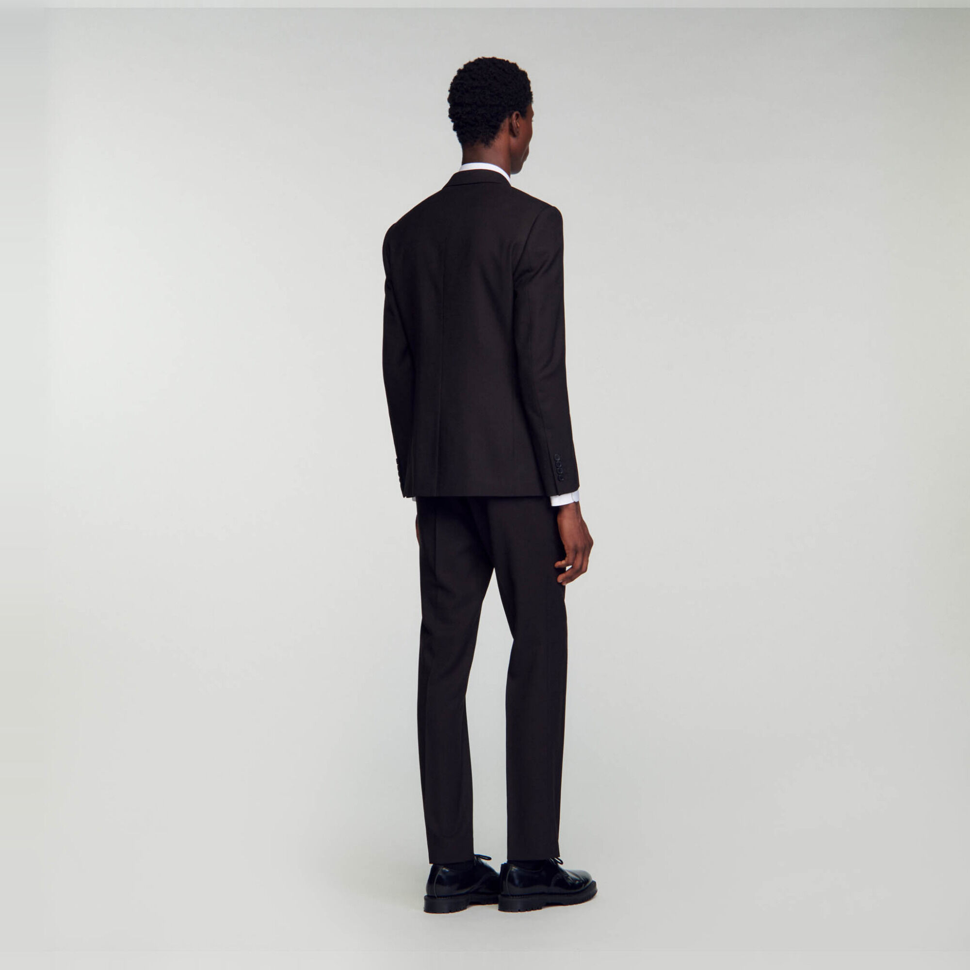 sandro paris  ウールニット　ジャケット Knitted jacket black / gray for Men | Sandro Paris