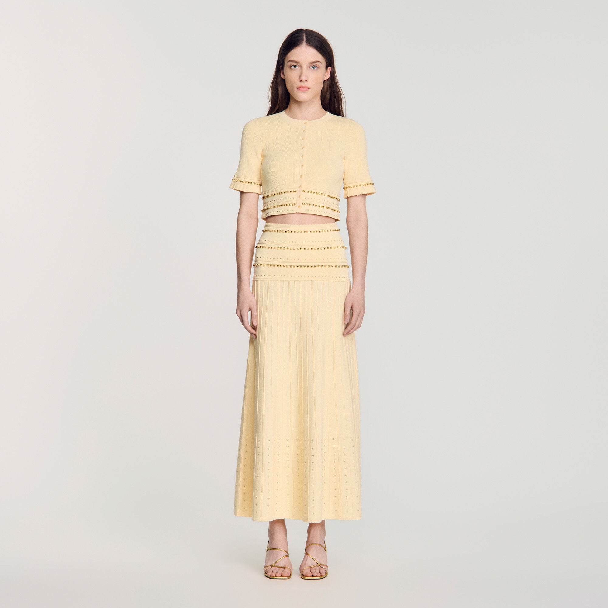Cropped knit top with tassels - Women | Sandro