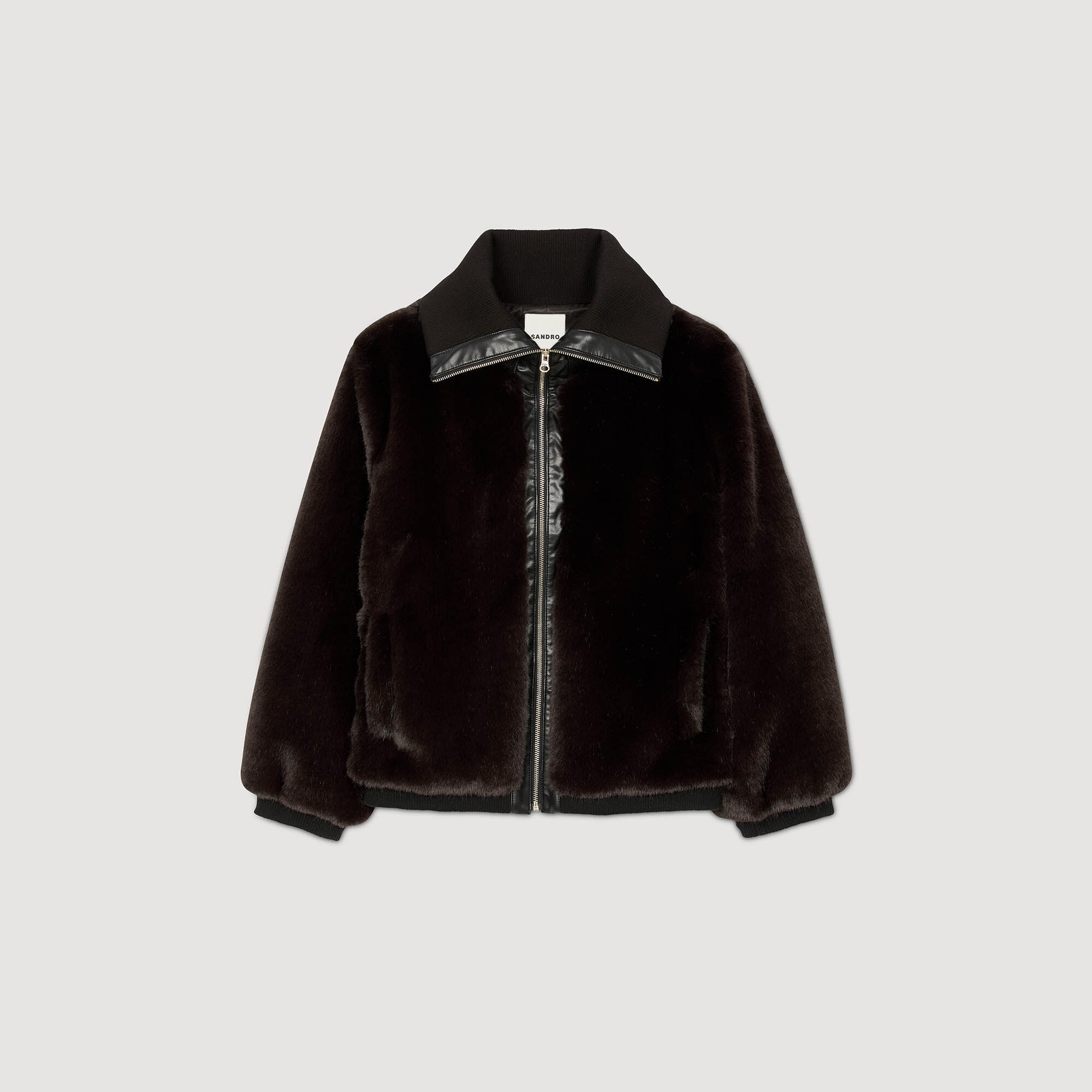 theredthread S fur jacket short ブラック THEREDTHREAD / ザレッドスレッド】S fur jacket short