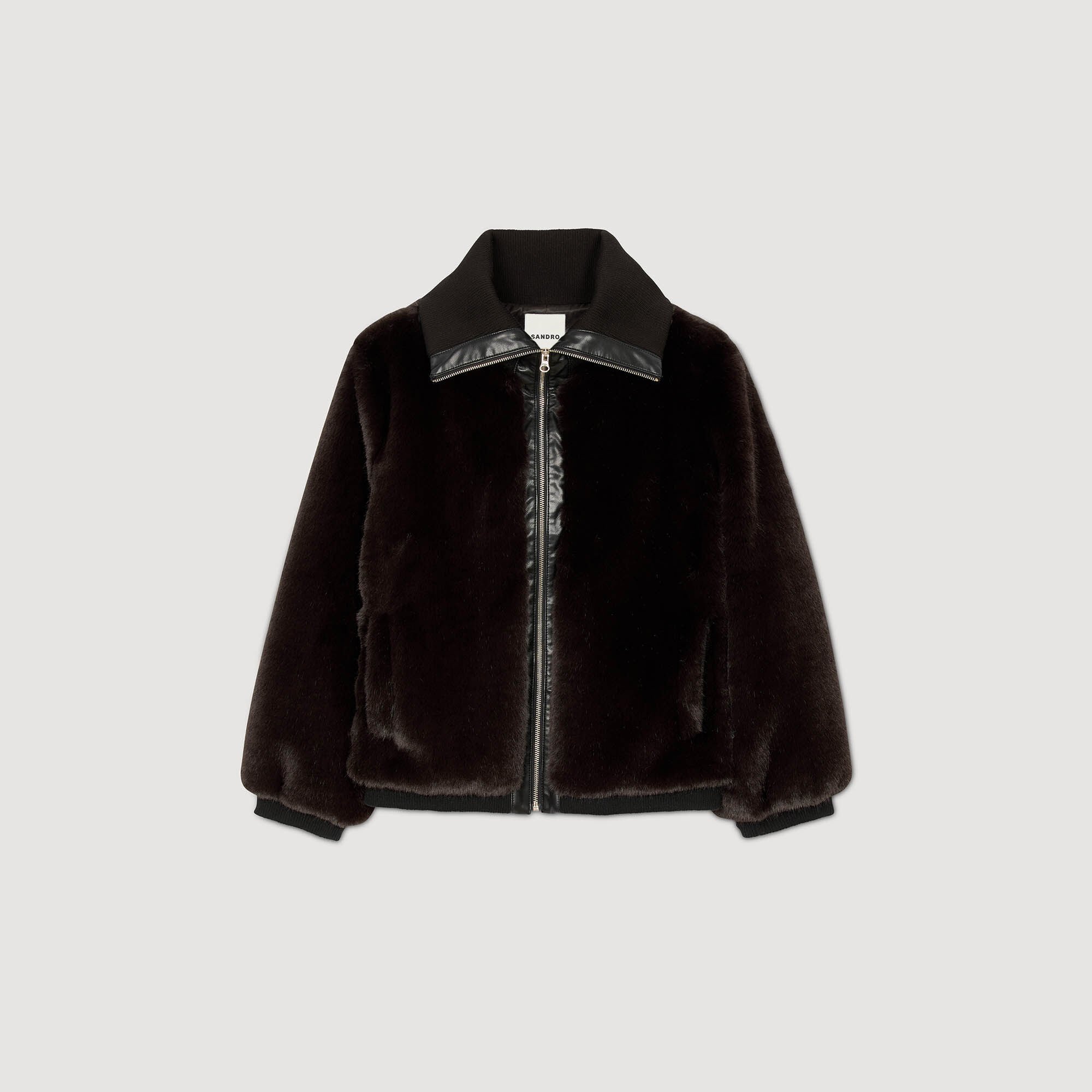 Short faux fur coat