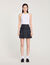 Short checked pleated skirt
