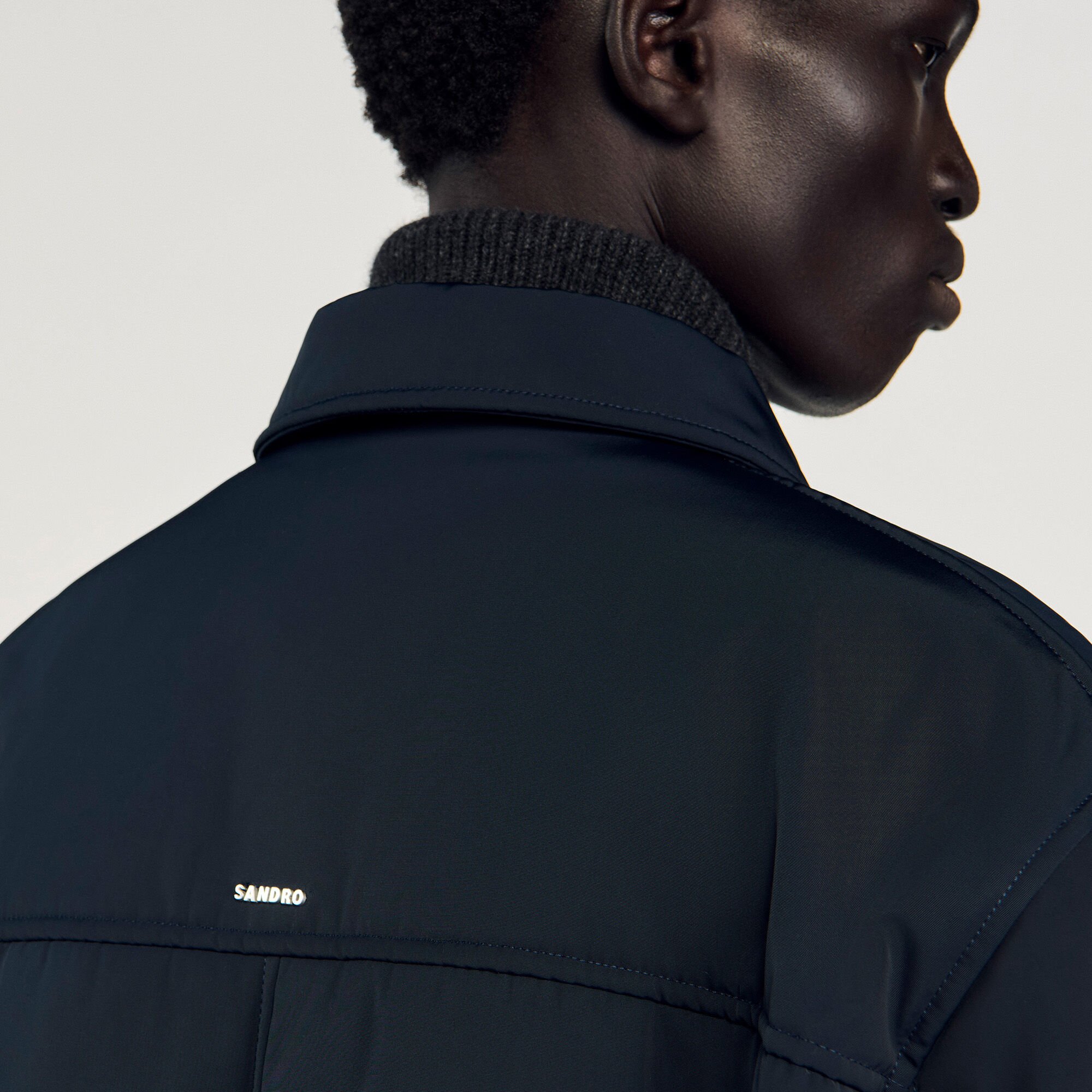 Quilted zip-up jacket