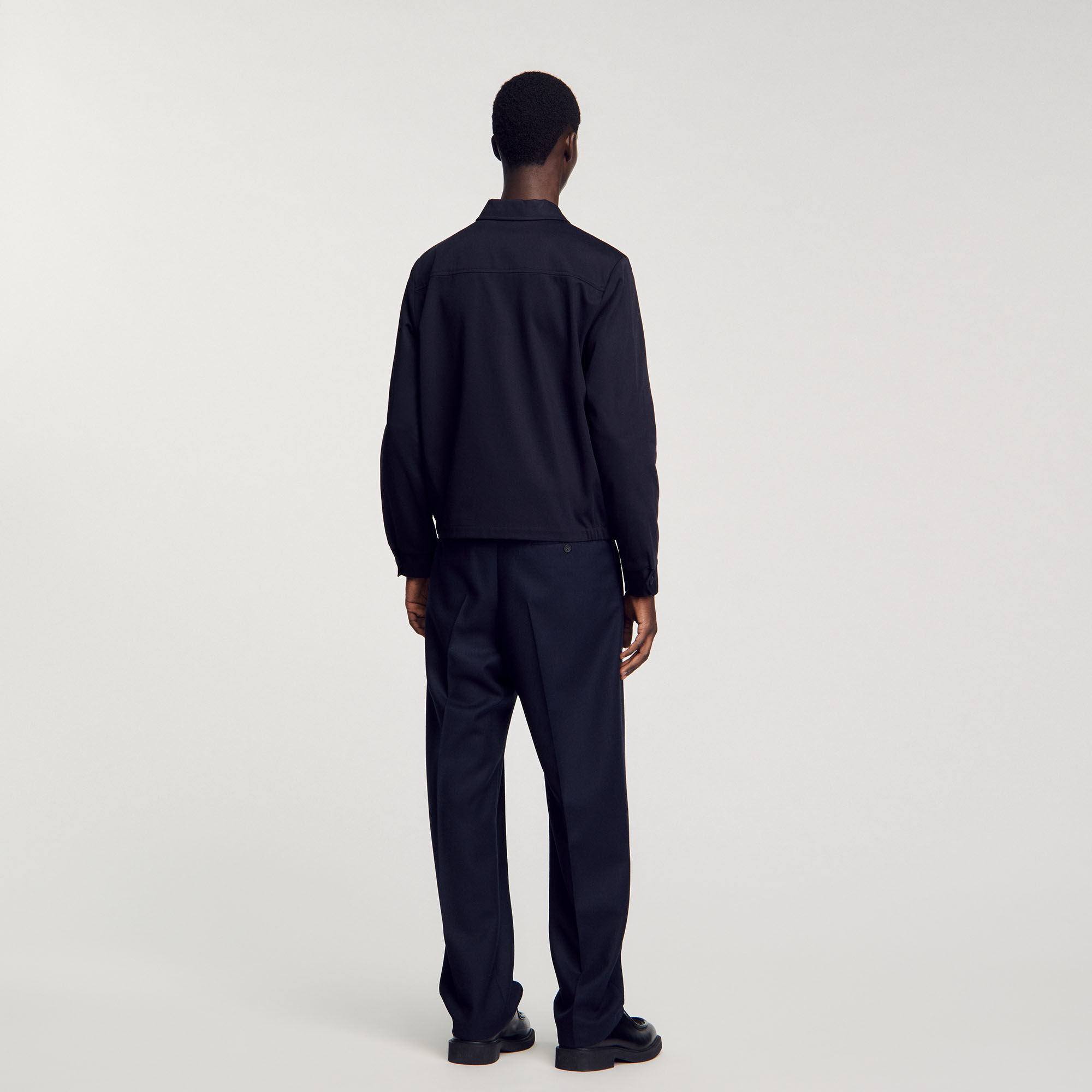 Cotton jacket blue for Men | Sandro Paris